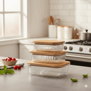 حافظات طعام زجاجية 3 قطع