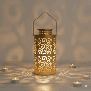 فانوس ديكور ذهبي